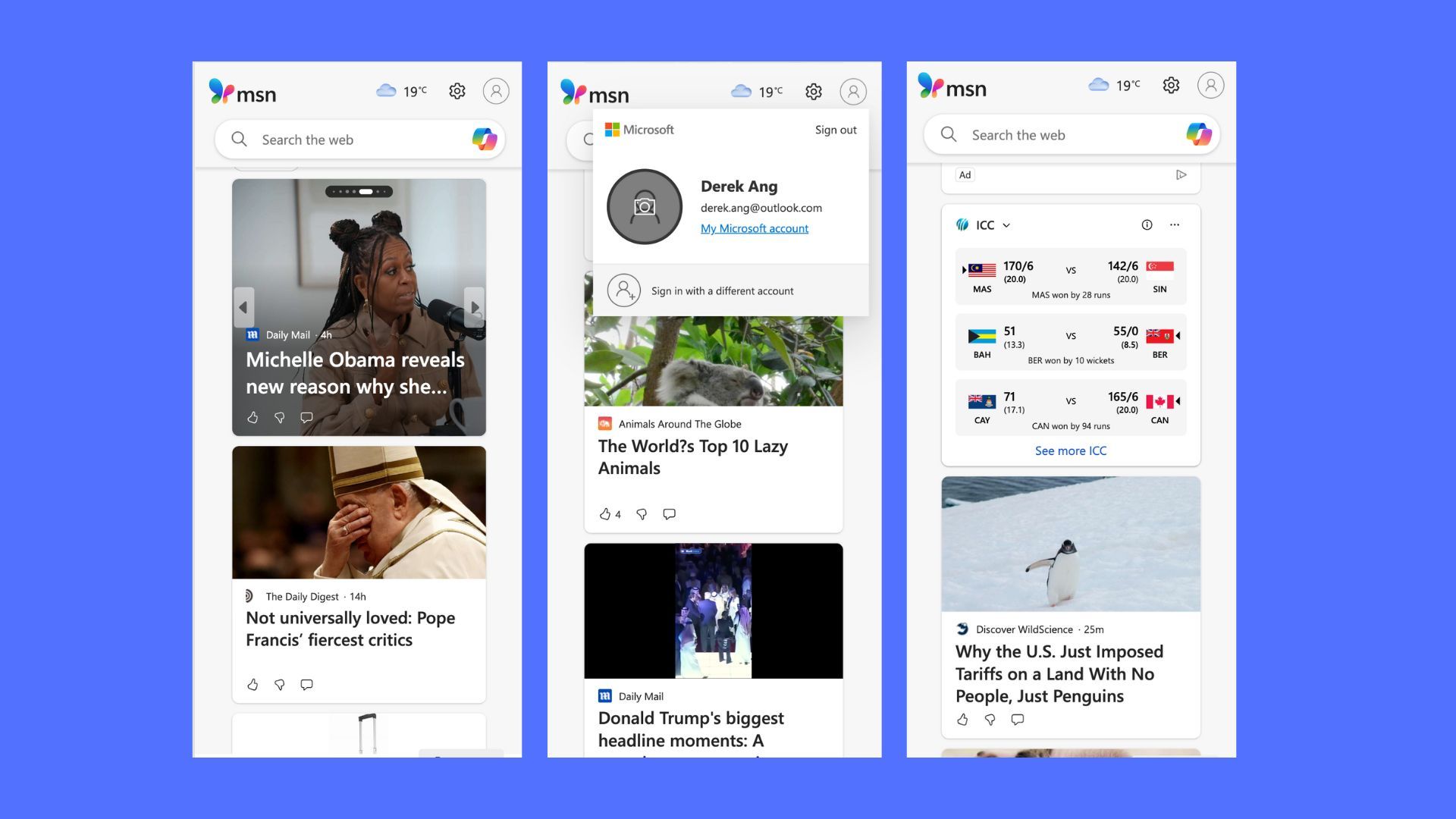 msn mobile web redesigned